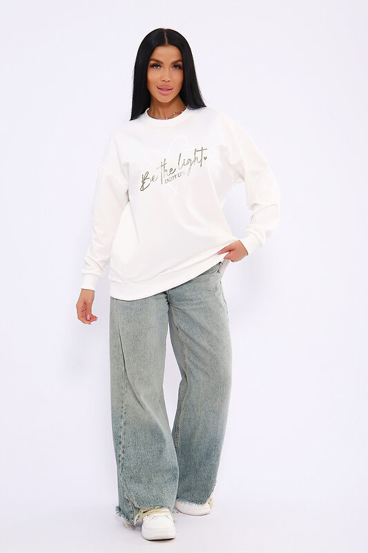 Натали Толстовка 581956 80040 молочный