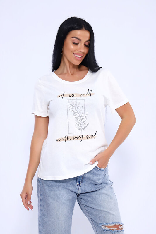 Натали Футболка 581970 80036 молочный