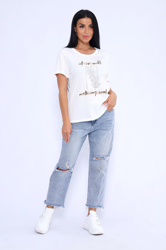 Натали Футболка 581970 80036 молочный