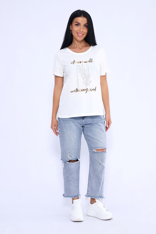 Натали Футболка 581970 80036 молочный