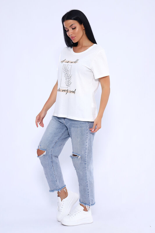 Натали Футболка 581970 80036 молочный