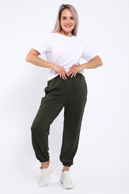 Натали Брюки 581973 80033 темный хаки