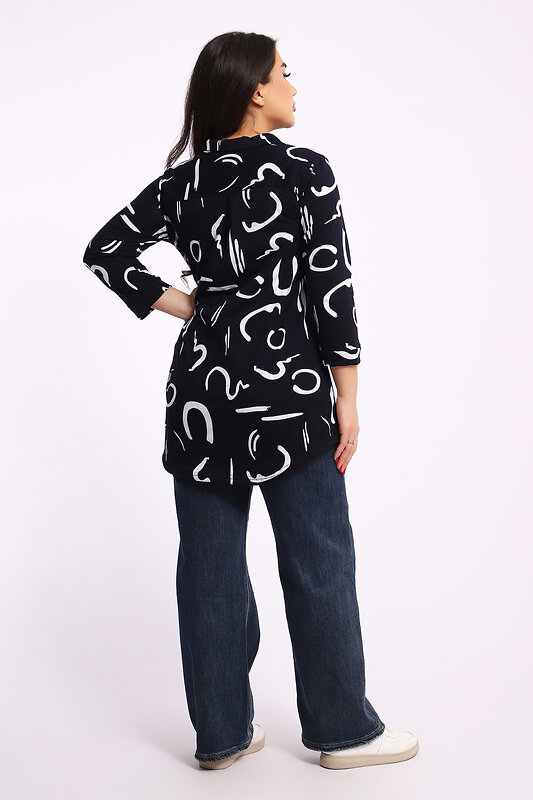 Натали Туника 581985 24231 чёрно-белый