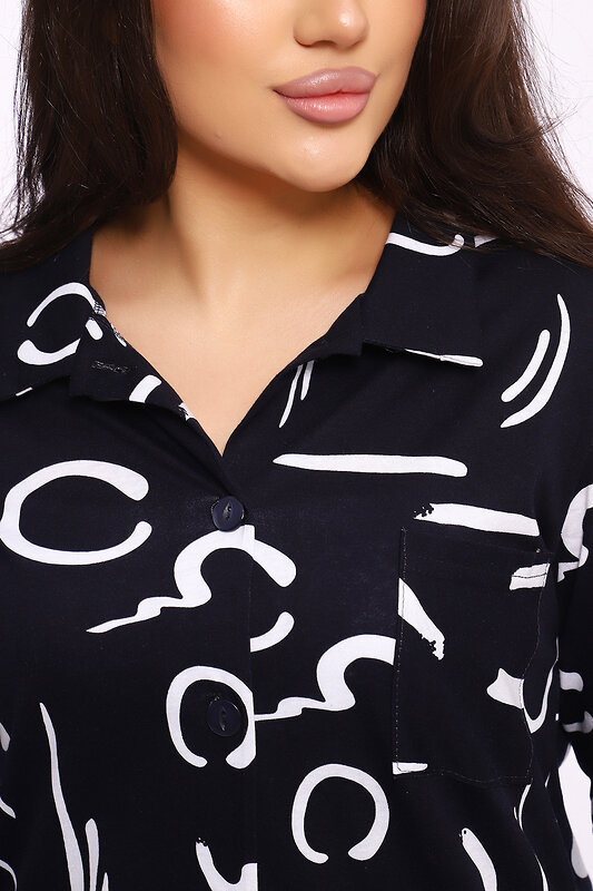 Натали Туника 581985 24231 чёрно-белый