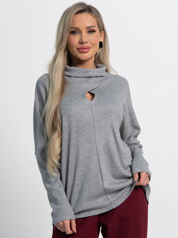 LT Collection Джемпер 582036 Б15159-1М серый