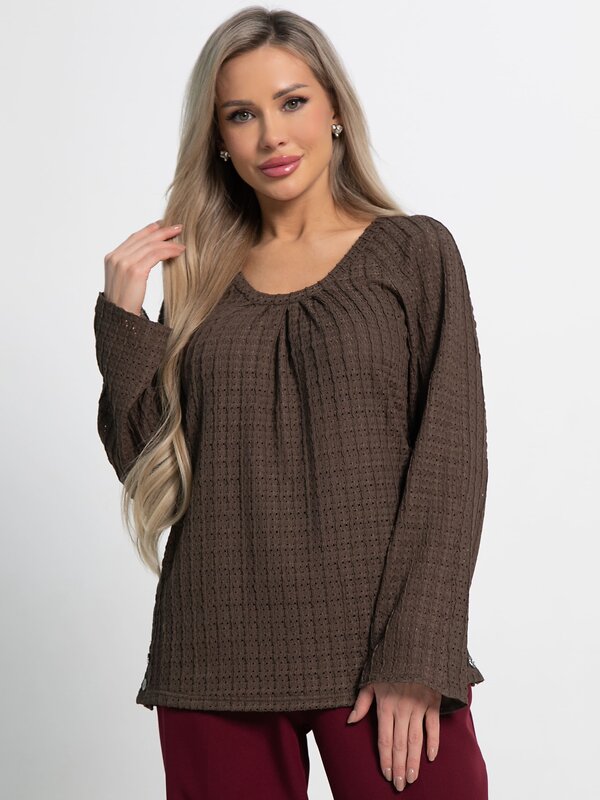 LT Collection Блуза 582039 Б15167-4М коричневый