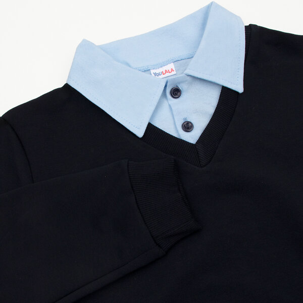 YOULALA Джемпер 582046 2026320101 темно-синий