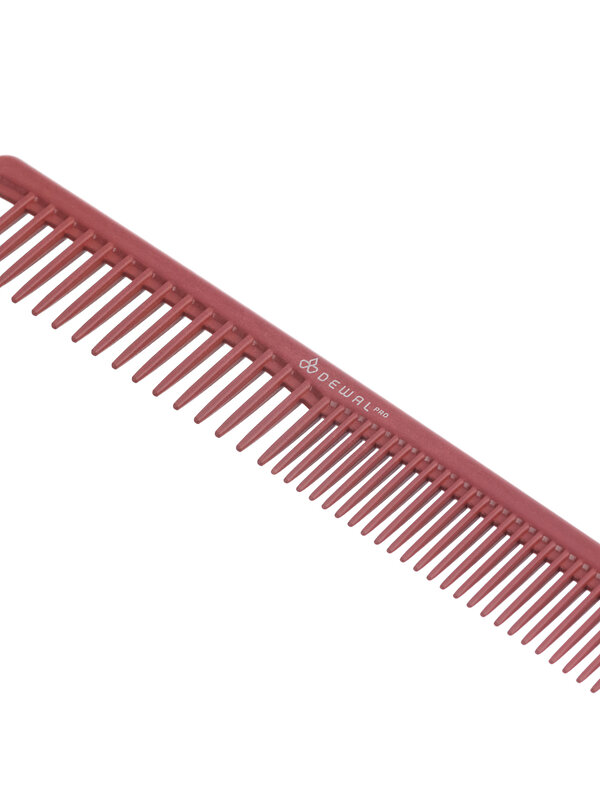 Dewal Профессиональный гребень для волос комбинированный / Carbon Bordo CO-6032-CBN, 17,5 см 582103 20821 