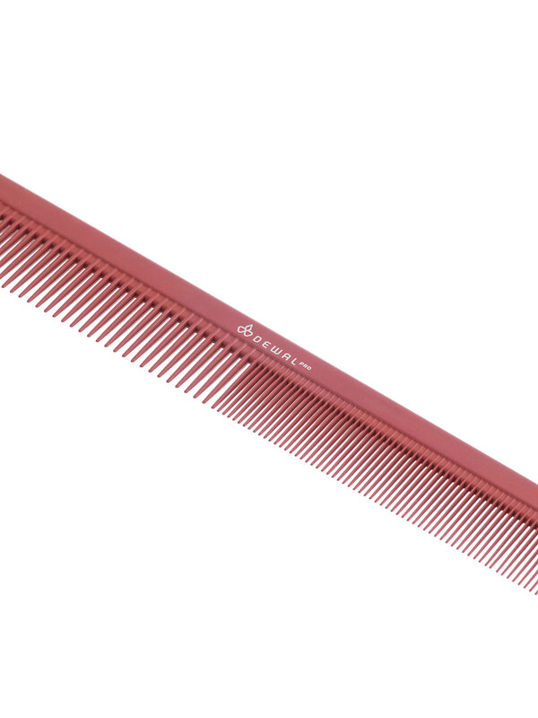 Dewal Профессиональный гребень для волос комбинированный / Carbon Bordo CO-6008-CBN, 22 см 582107 20820 