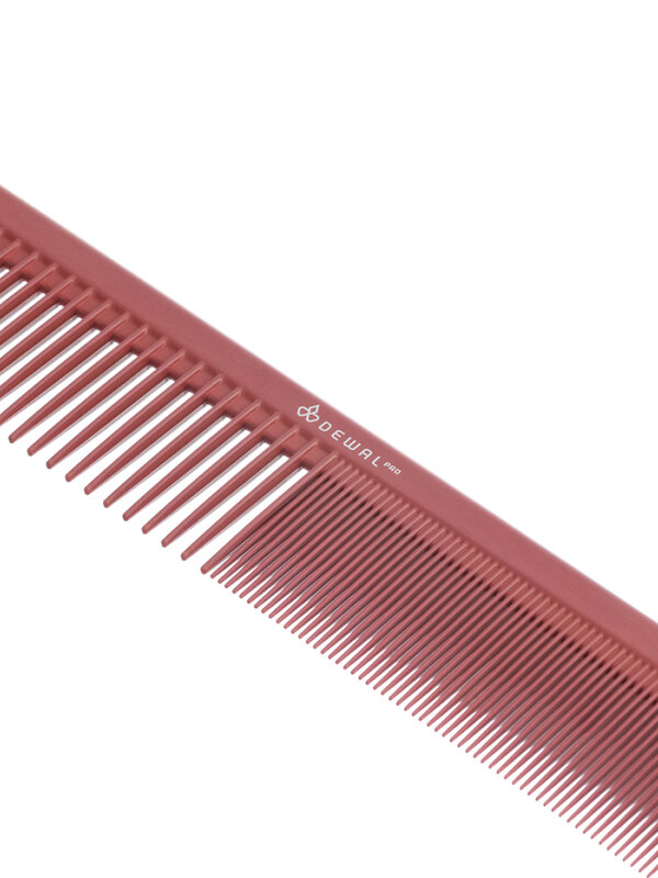 Dewal Профессиональный гребень для волос комбинированный / Carbon Bordo 6039 CBN, 21,5 см 582124 20822 