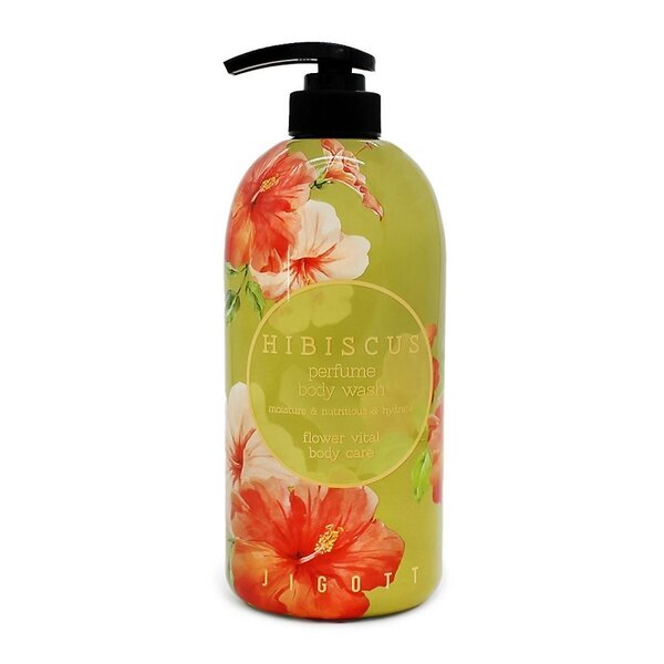 Jigott Парфюмированный гель для душа с экстрактом гибискуса / Hibiscus Perfume Body Wash, 750 мл 582128 19791 