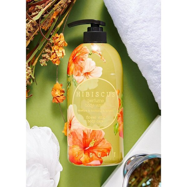 Jigott Парфюмированный гель для душа с экстрактом гибискуса / Hibiscus Perfume Body Wash, 750 мл 582128 19791 