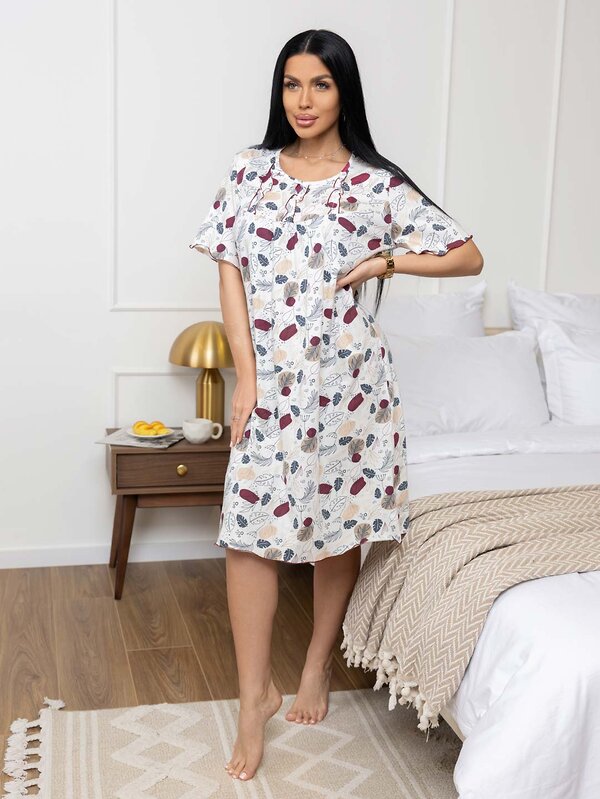 Текс-плюс Сорочка 582137 00-00246873 Молочный,бордовый