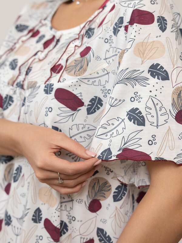 Текс-плюс Сорочка 582137 00-00246873 Молочный,бордовый