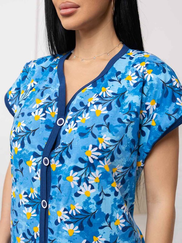 Текс-плюс Халат 582142 00-00246773 Синий,жёлтый