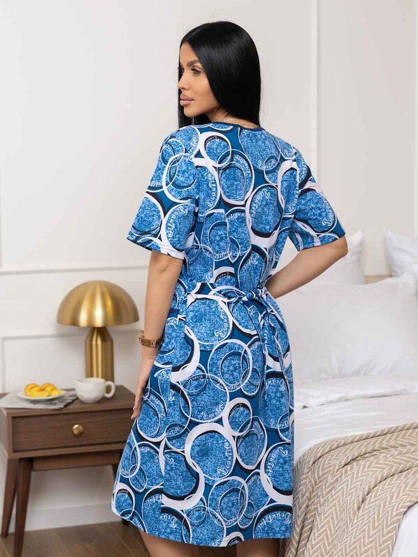 Текс-плюс Халат 582144 00-00246766 Синий,белый