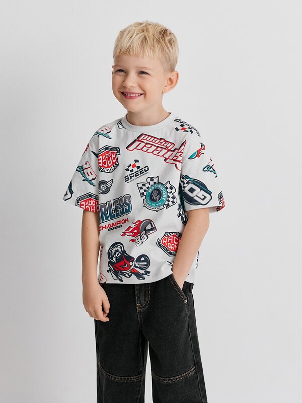 Acoola Футболка 582192 20120510288 светло-серый принт