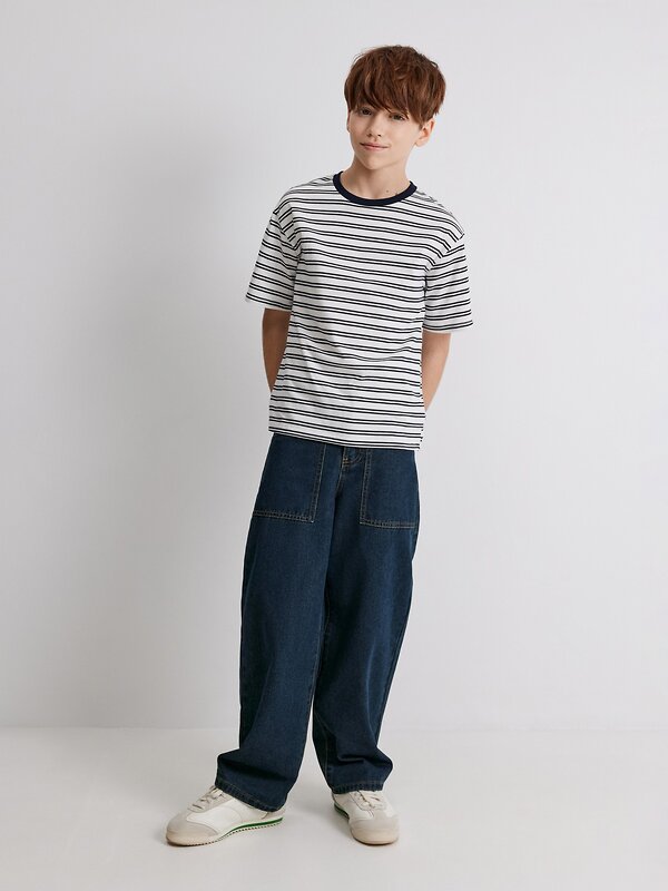 Acoola Футболка 582193 20330510014 темно-синяя полоска