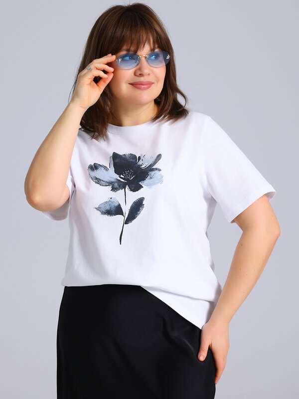 Апрель Футболка 582274 1ЖДФК3298001 белый