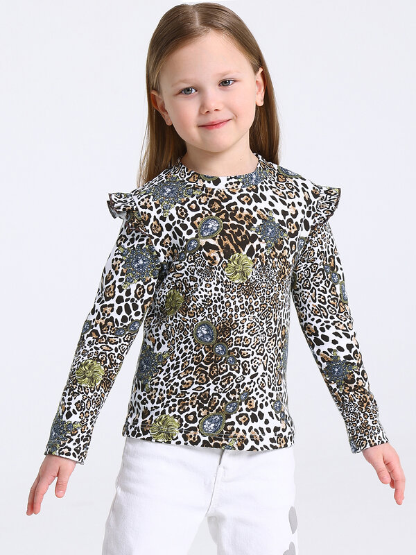 Апрель Лонгслив 582278 1ДДЛД4951067н леопард с драгоценностями