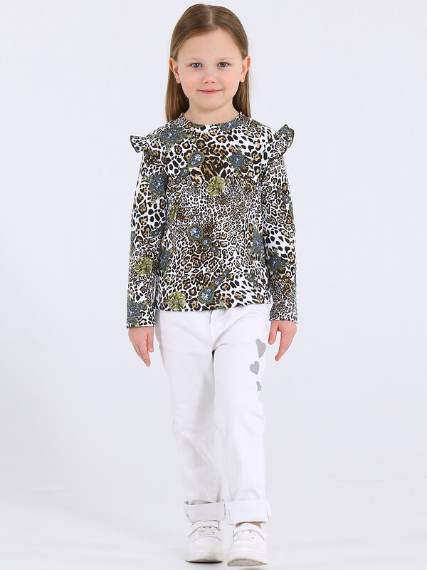Апрель Лонгслив 582278 1ДДЛД4951067н леопард с драгоценностями