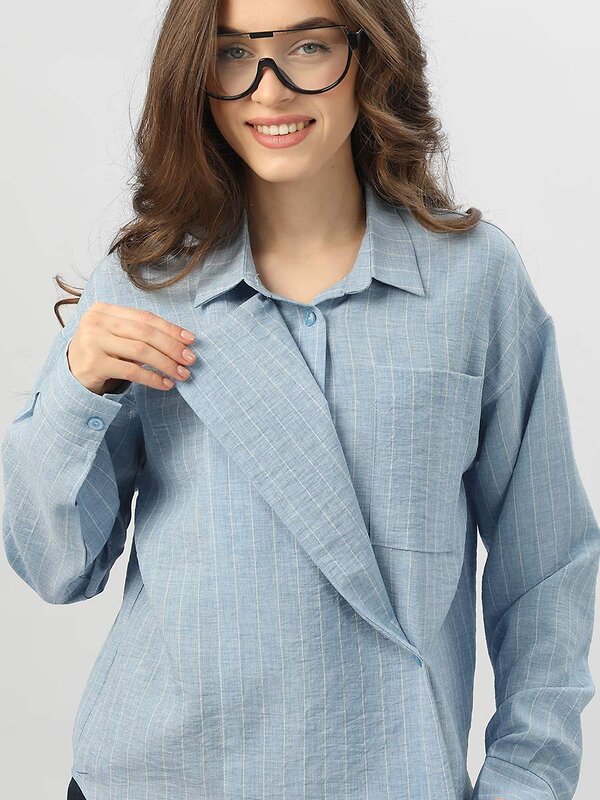 Соль&Перец Блузка 582298 SP25683 голубой