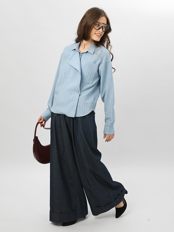 Соль&Перец Блузка 582298 SP25683 голубой