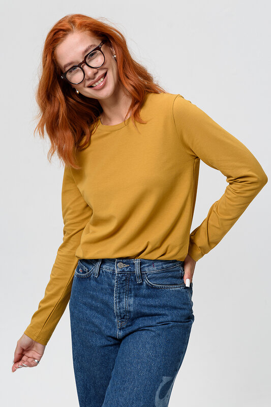 Натали Лонгслив 582327 14436 горчичный