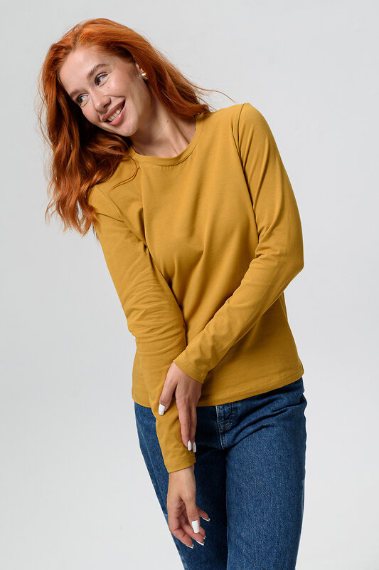Натали Лонгслив 582327 14436 горчичный