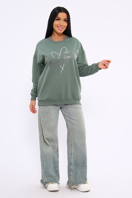 Натали Толстовка 582330 80040 оливковый