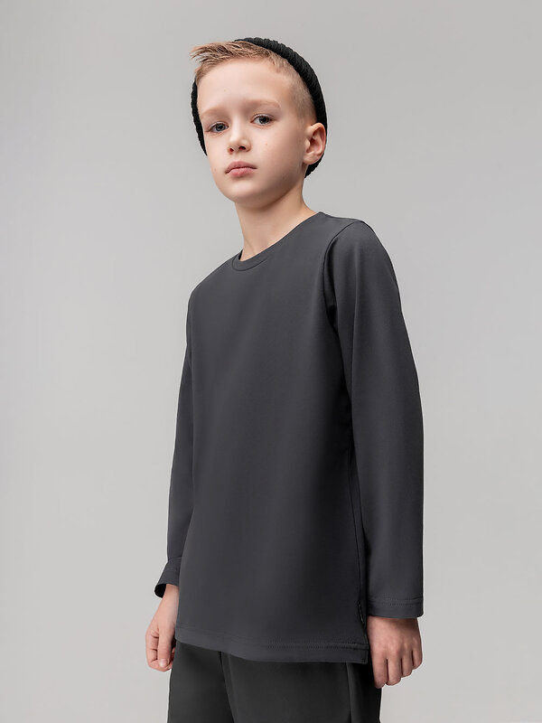 Bodo Лонгслив 582443 7-289MU темно-серый (салатовый)