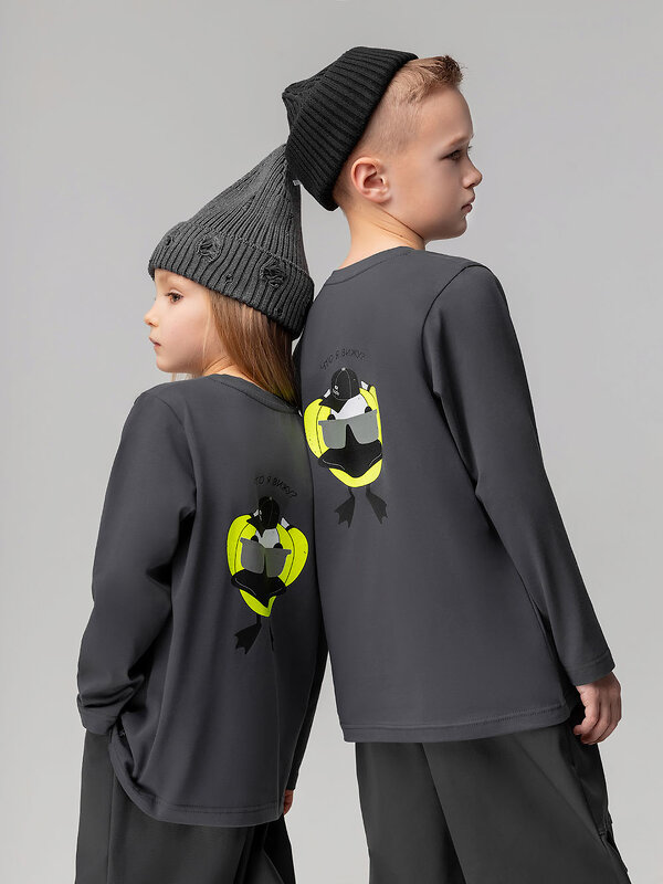 Bodo Лонгслив 582443 7-289MU темно-серый (салатовый)