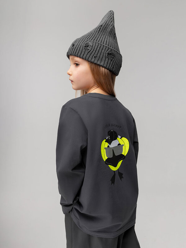 Bodo Лонгслив 582443 7-289MU темно-серый (салатовый)