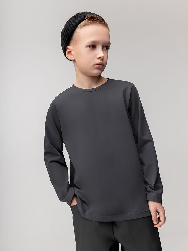 Bodo Лонгслив 582443 7-289MU темно-серый (салатовый)