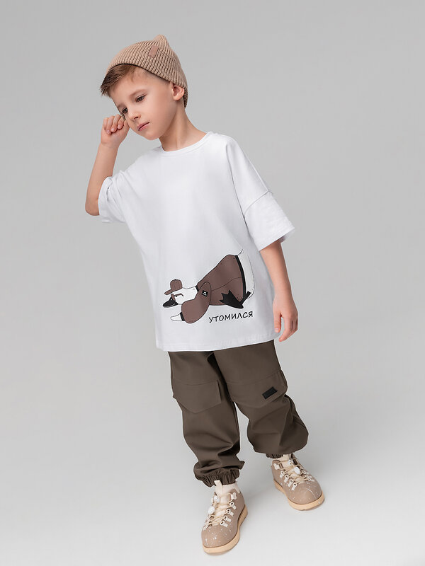 Bodo Футболка 582449 4-435MU белый (коричневый)