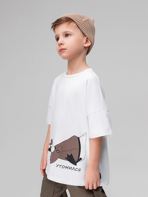 Bodo Футболка 582449 4-435MU белый (коричневый)