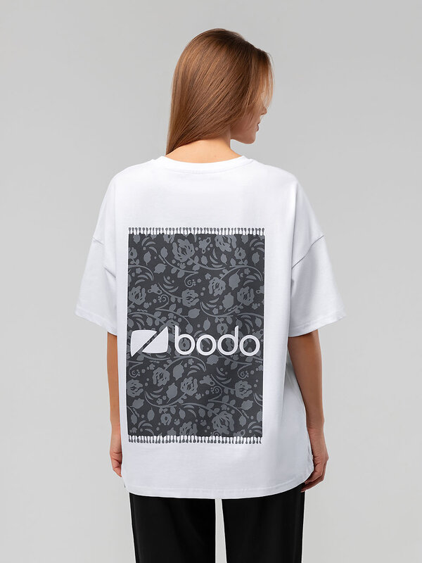 Bodo Футболка 582456 36-138MU белый (темно-серый)