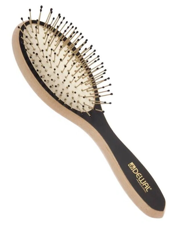 Dewal Щетка массажная для волос мини-овальная / Blackwood BRB100, дерево, нейлон, 17 см 582503 20811 