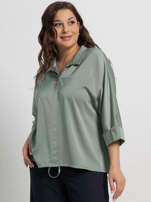 LT Collection Блуза 582538 Б15112-24М серо-зеленый