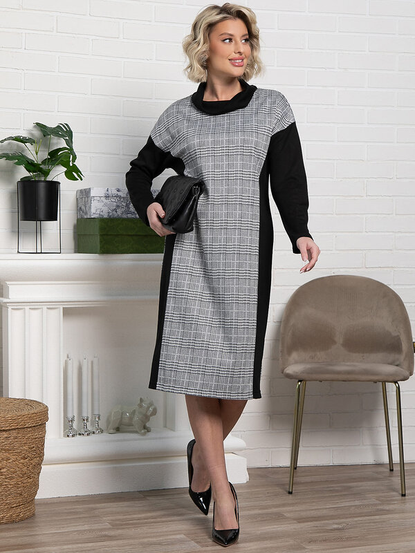 LT Collection Платье 582545 П15128-18М серый, черный