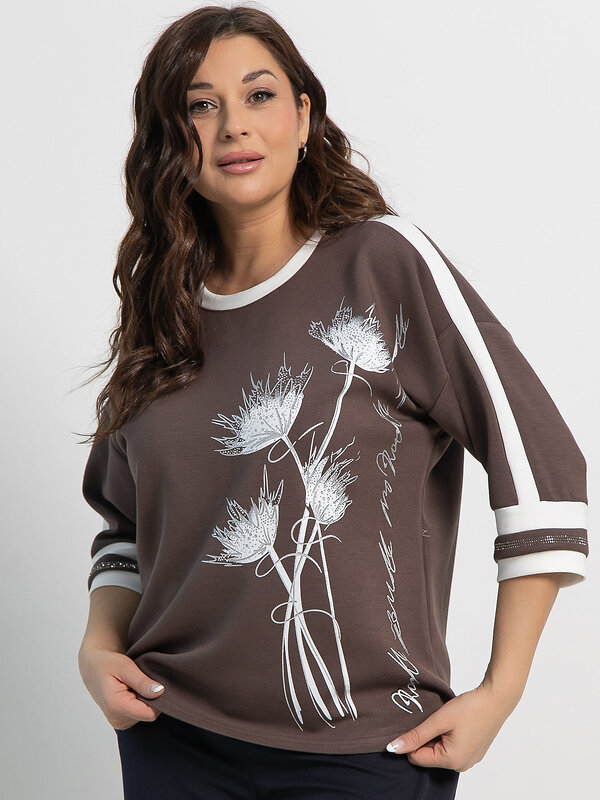 LT Collection Блуза 582548 Б15171-4М коричневый