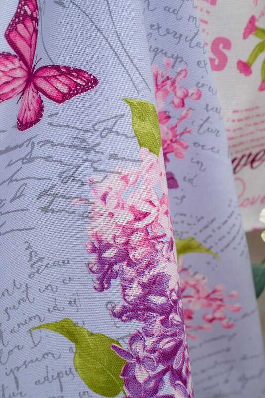 Натали Полотенце 582575 Набор полотенец Цветы и письма серо-голубой