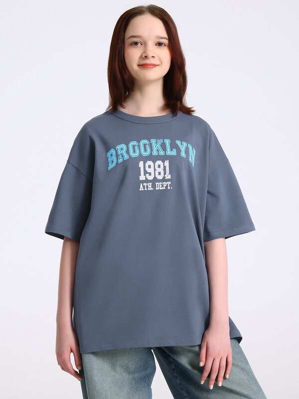 Апрель Футболка 582589 1ДДФК5009001 темно-серый