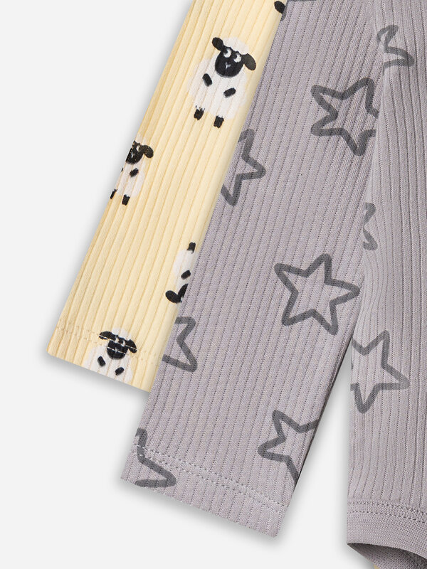 MARK FORMELLE Боди детское 582593 13018-2 барашки на абрикосовом +звездочки на сером