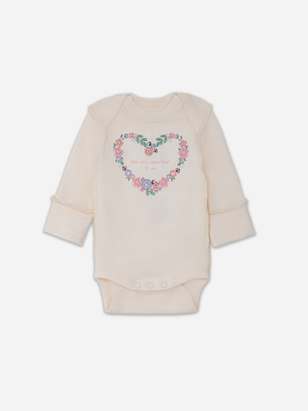 MARK FORMELLE Боди детское 582594 13016-1-3 молочный +котики с цветами на молочном +цветочки на розовом