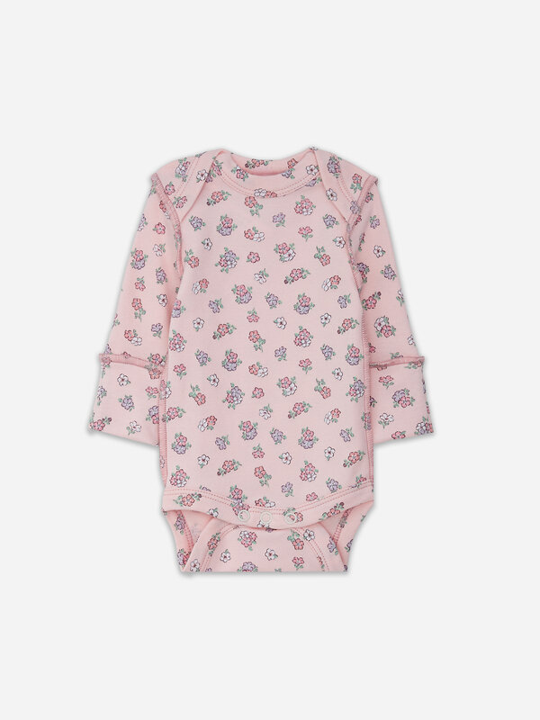 MARK FORMELLE Боди детское 582594 13016-1-3 молочный +котики с цветами на молочном +цветочки на розовом