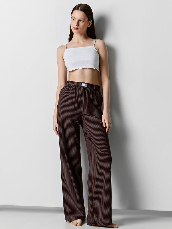 MARK FORMELLE Брюки 582608 532524-1 полоска на коричневом