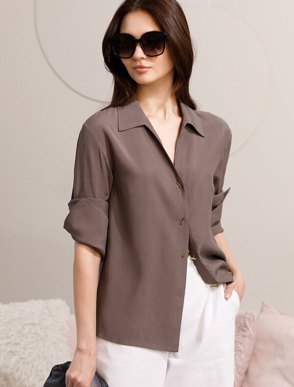 VILATTE Блузка 582671 D29.346 кофейный