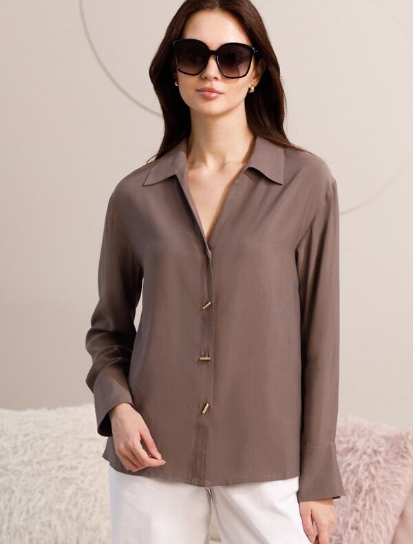 VILATTE Блузка 582671 D29.346 кофейный