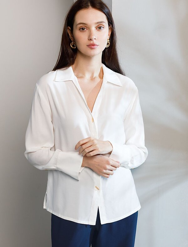 VILATTE Блузка 582672 D29.346 натуральный белый